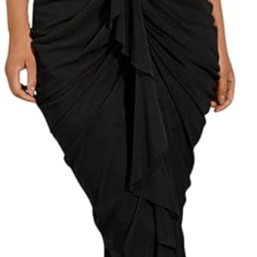 🖤 NWT Black Sweetheart Ruched Maxi Dress – XS - Picture 2 of 5